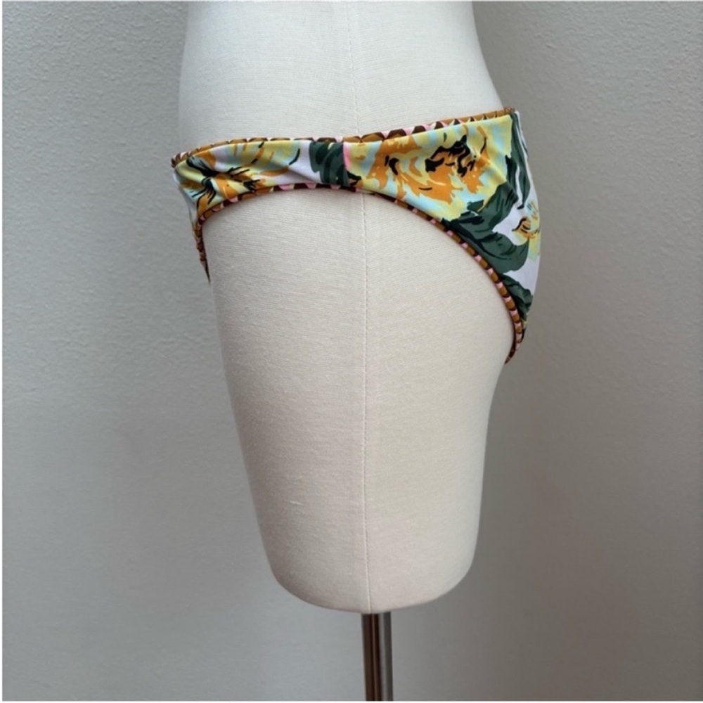 Maaji Floral Bikini Bottom Reversible Geometric Retro Swim Yellow Size Large Xl - Picture 12 of 14